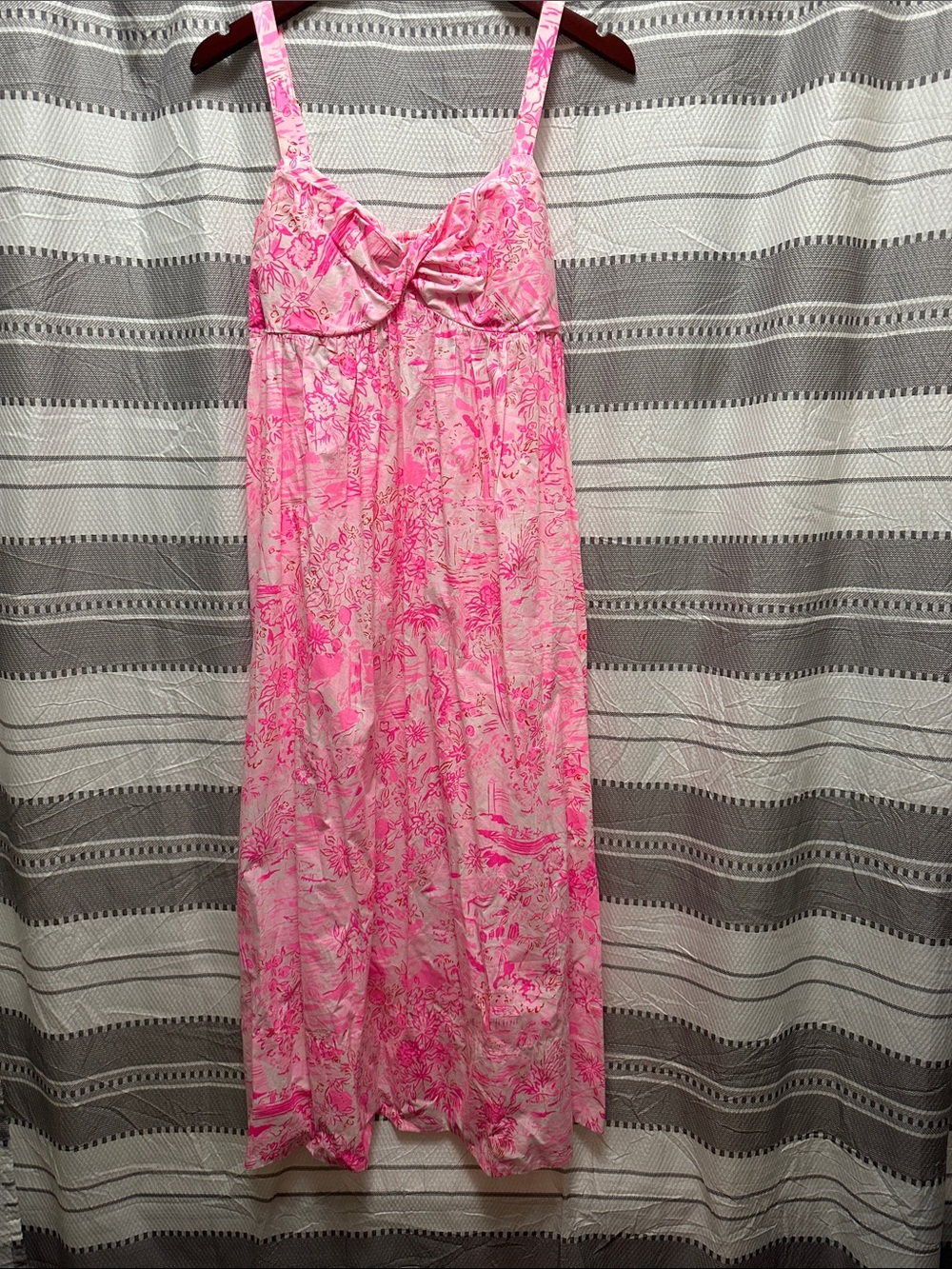 Lilly Pulitzer Pink Floral Tie-Front Sundress